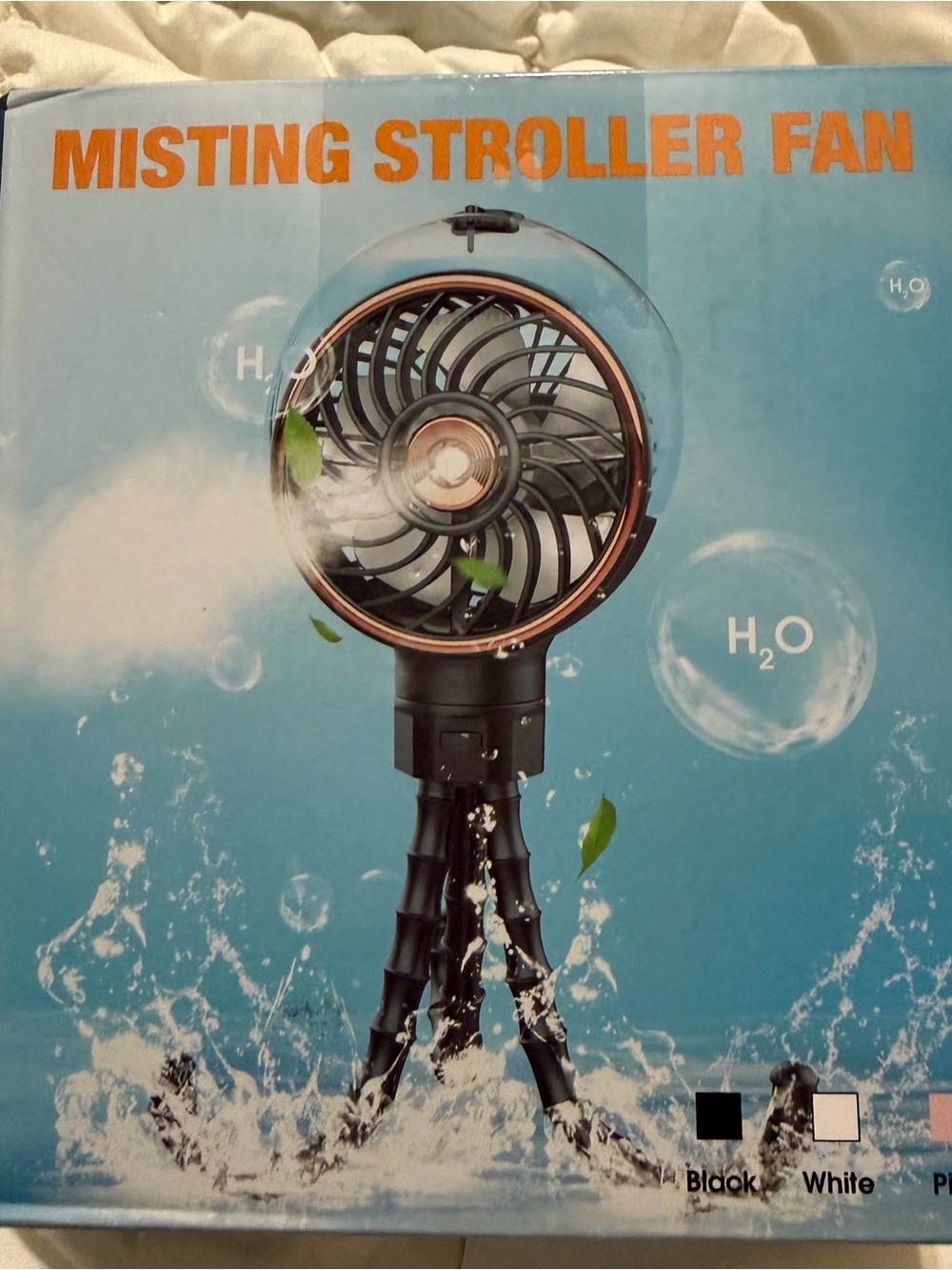 Misting Stroller Fan - Black
